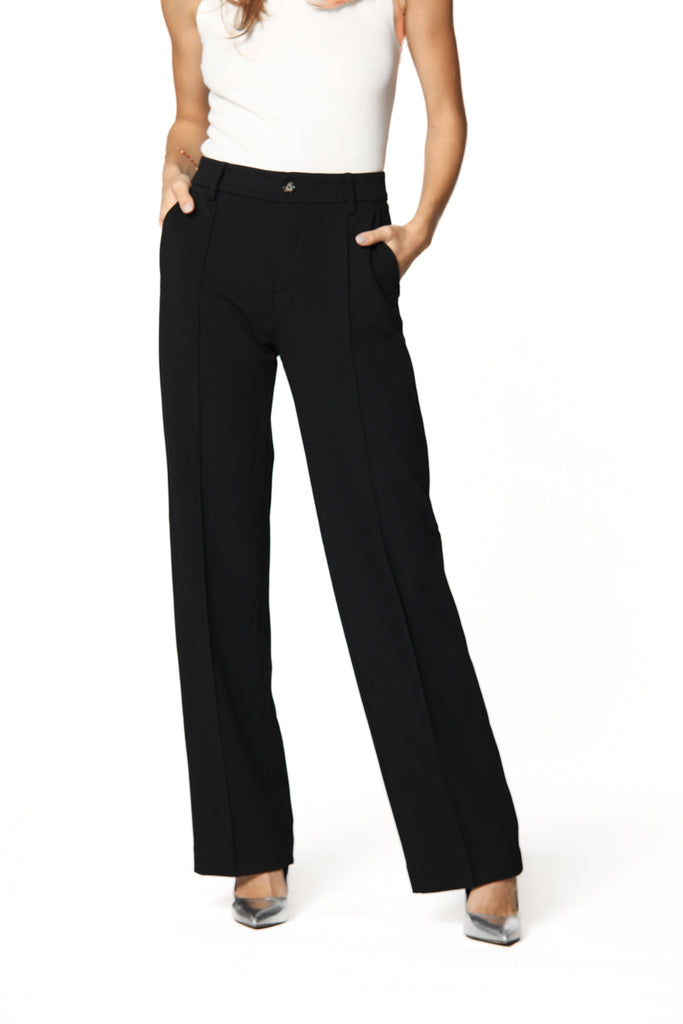 Bild 1 der Damen- Chino Hose aus Jersey Schwarz Modell New York Straight von Mason’s