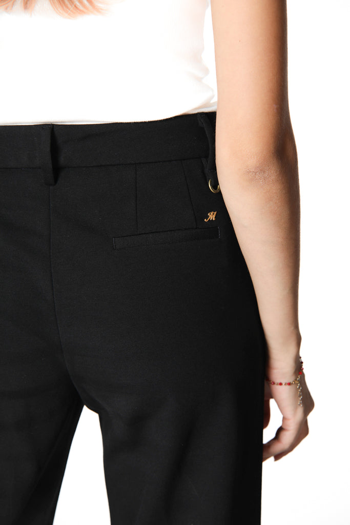 Bild 2 der Damen- Chino Hose aus Jersey Schwarz Modell New York Straight von Mason’s