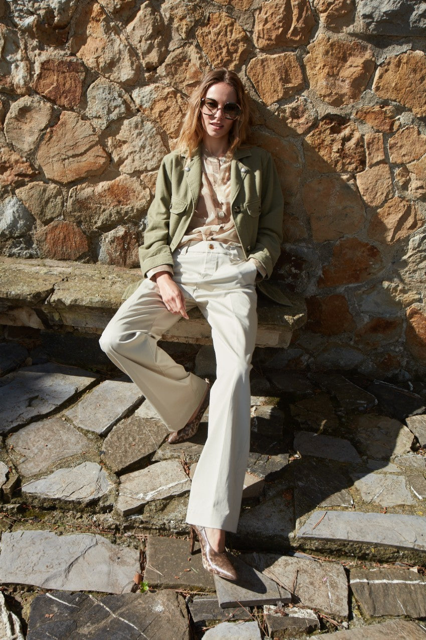 New York Straight pantalone chino donna in twill straight fit
