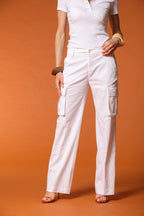 Victoria pantalone cargo donna in modal straight fit