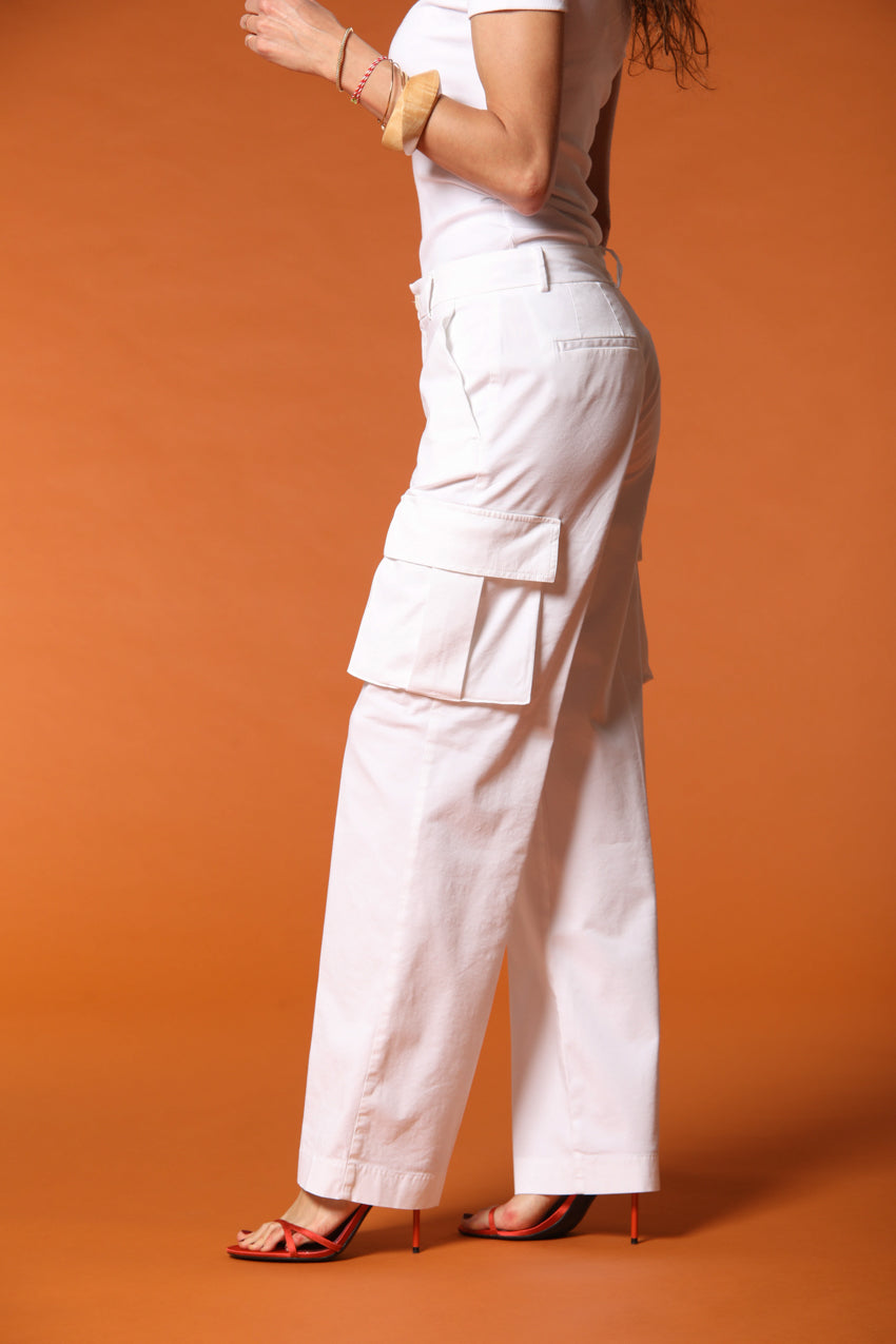 Victoria pantalone cargo donna in modal straight fit