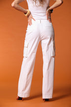 Victoria pantalone cargo donna in modal straight fit