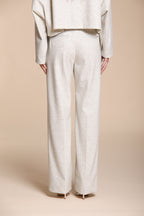 Foto 5 New York Straight pantalone chino donna in jersey flanella straight fit