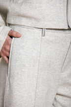 Foto 2 New York Straight pantalone chino donna in jersey flanella straight fit