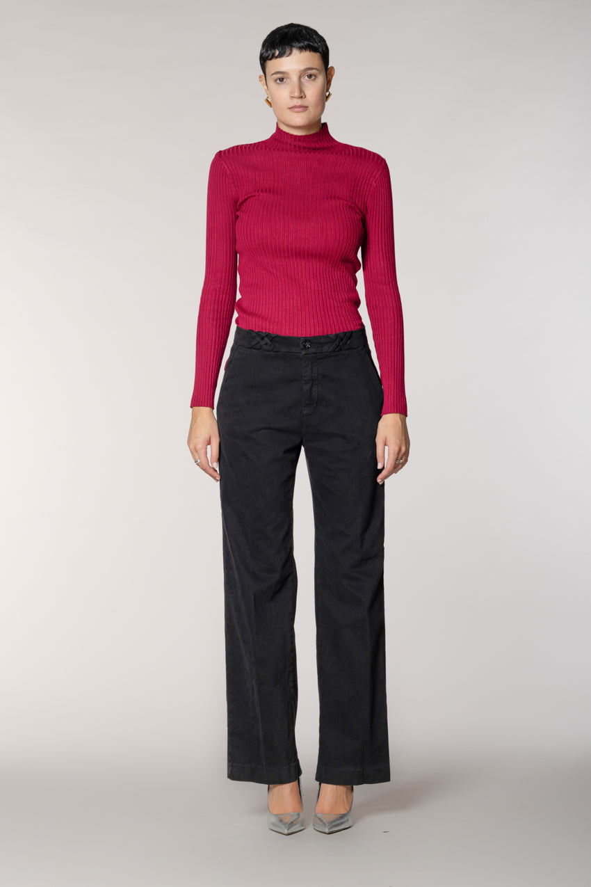 New York Straight pantalone chino donna in gabardina straight fit
