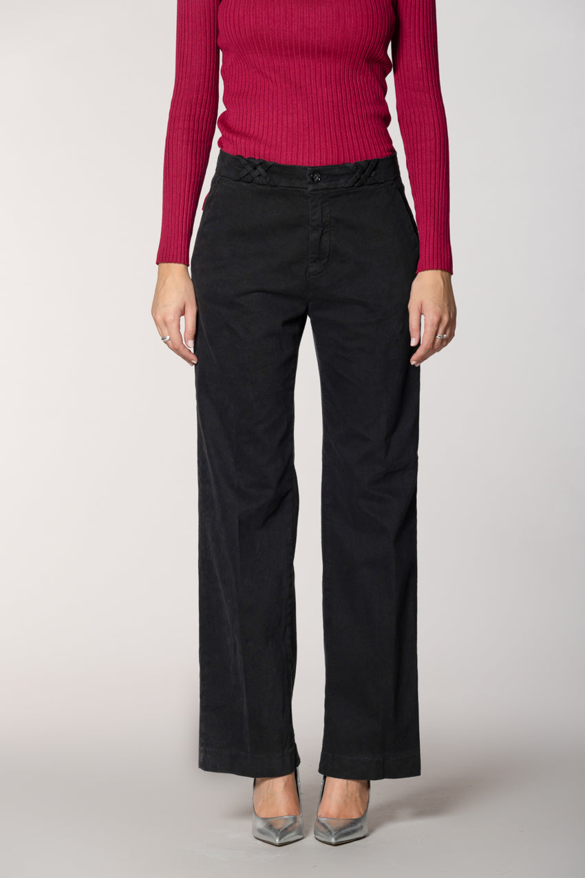 New York Straight pantalone chino donna in gabardina straight fit