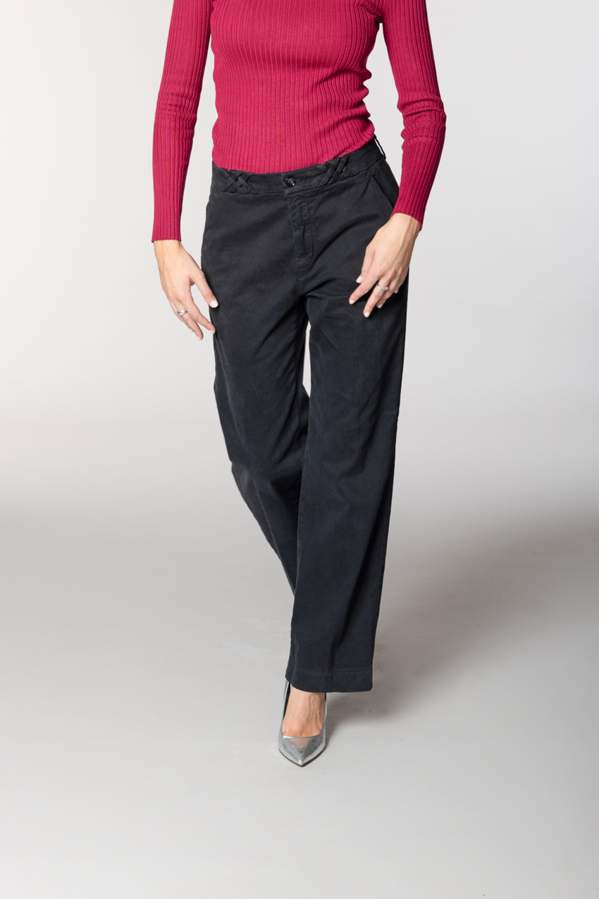 New York Straight pantalone chino donna in gabardina straight fit