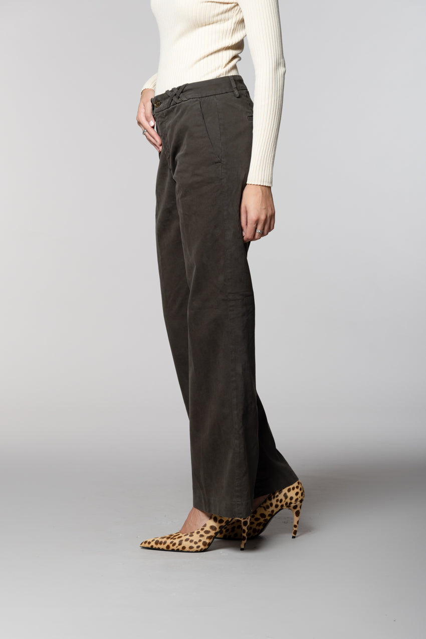 New York Straight pantalone chino donna in gabardina straight fit