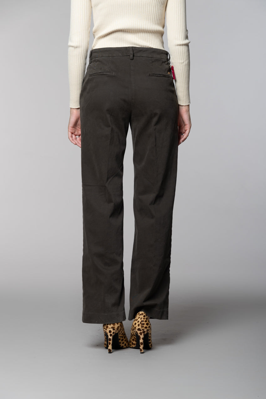 New York Straight pantalone chino donna in gabardina straight fit
