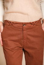 Foto 2 New York Straight pantalone chino donna in gabardina straight fit