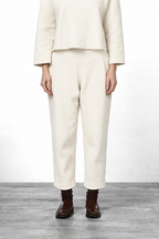 Baloon pantalone chino donna in panno di lana baloon fit