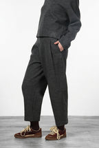 Baloon pantalone chino donna in panno jersey balloon fit