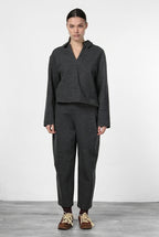 Baloon pantalone chino donna in panno jersey balloon fit