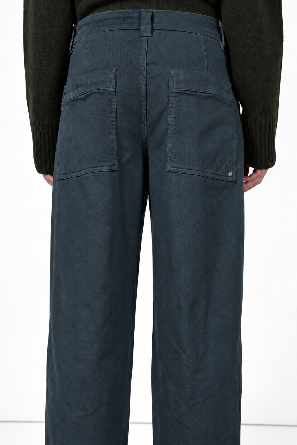 New York Palazzo pantalone chino donna in gabardina wide leg