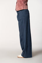 Ny Wide Pinces pantalone chino donna in cotone cashmere wide leg