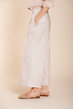 New York Wide pantalone chino donna in tela paracadute wide leg