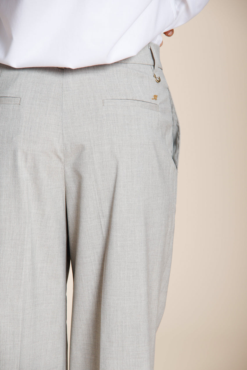 New York Wide Sartoriale pantalone chino donna in lana travel wide leg