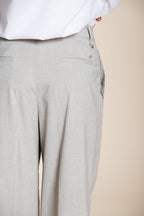 New York Wide Sartoriale pantalone chino donna in lana travel wide leg