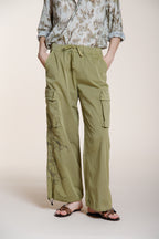 Francis pantalone cargo donna in twill wide leg