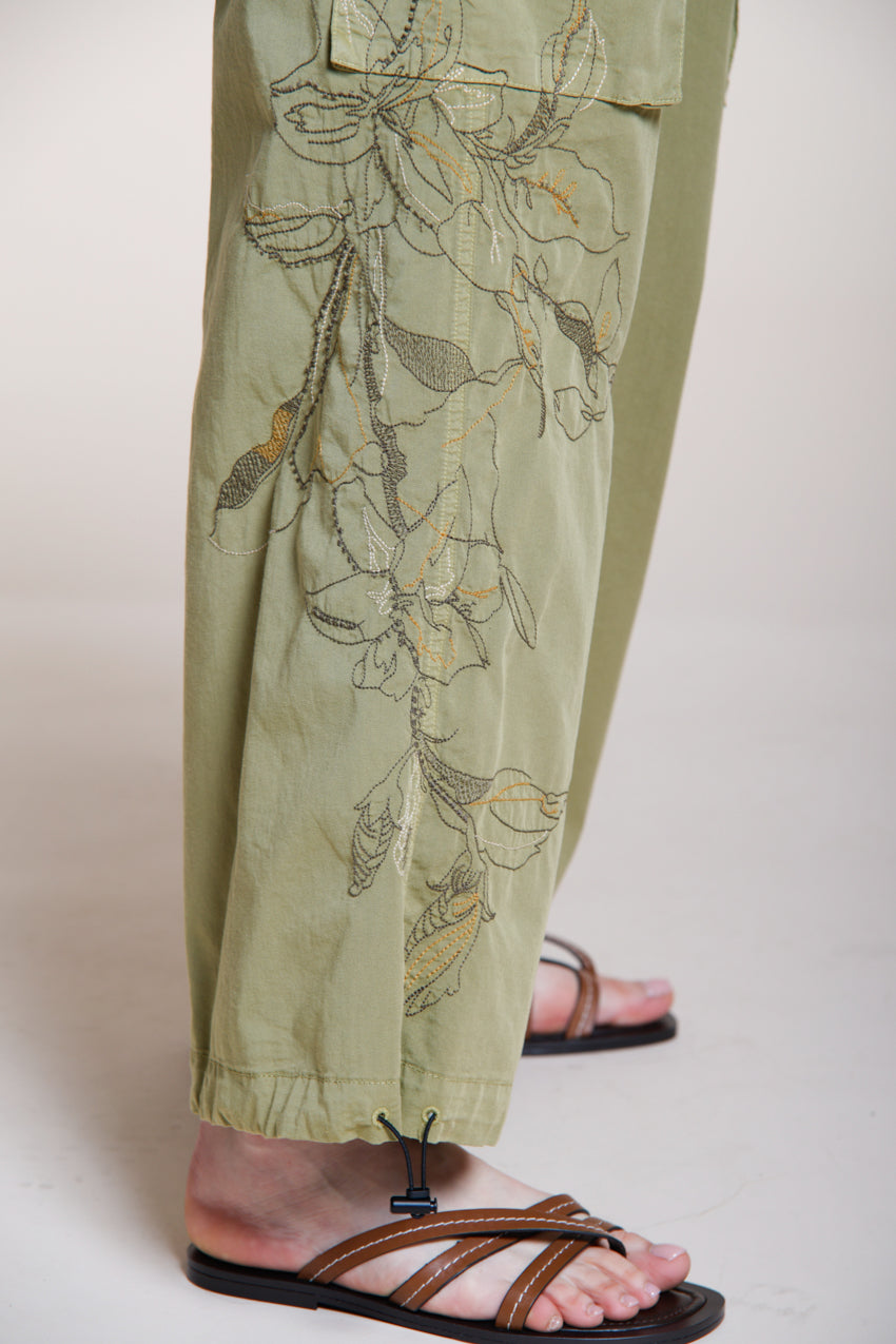 Francis pantalone cargo donna in twill wide leg