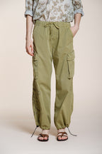 Francis pantalone cargo donna in twill wide leg