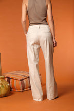 New York Studio Damen Chino Hose aus Baumwoll-Leinen-Twill in Wide Leg