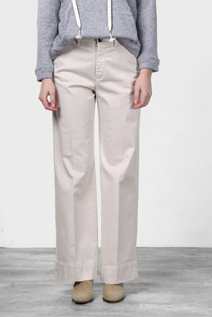 New York Studio Damen-Chinohose aus Satin, Straight Fit