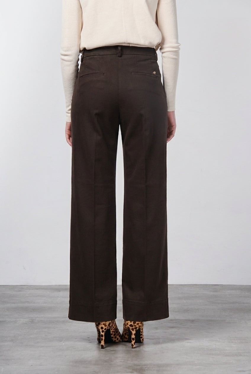 New York Studio Damen-Chinohose aus Satin, Straight Fit