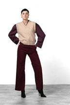 New York Studio pantalone chino donna in raso straight fit