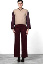 New York Studio pantalone chino donna in raso straight fit