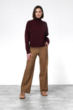 New York Studio pantalone chino donna in raso straight fit