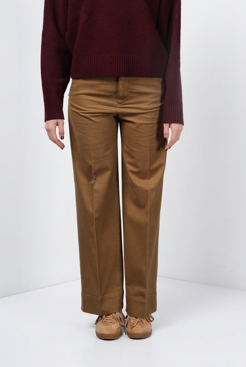 New York Studio Chinohose für Damen aus Satin mit straight fit