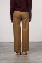 New York Studio Chinohose für Damen aus Satin mit straight fit