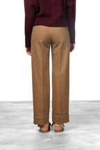 New York Studio pantalone chino donna in raso straight fit