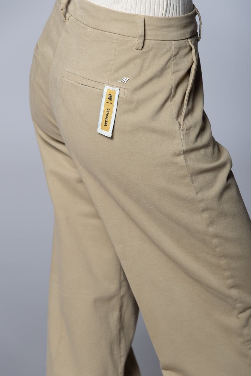 New York Studio Damen-Chinohose aus Baumwoll-Woll-Mix wide leg