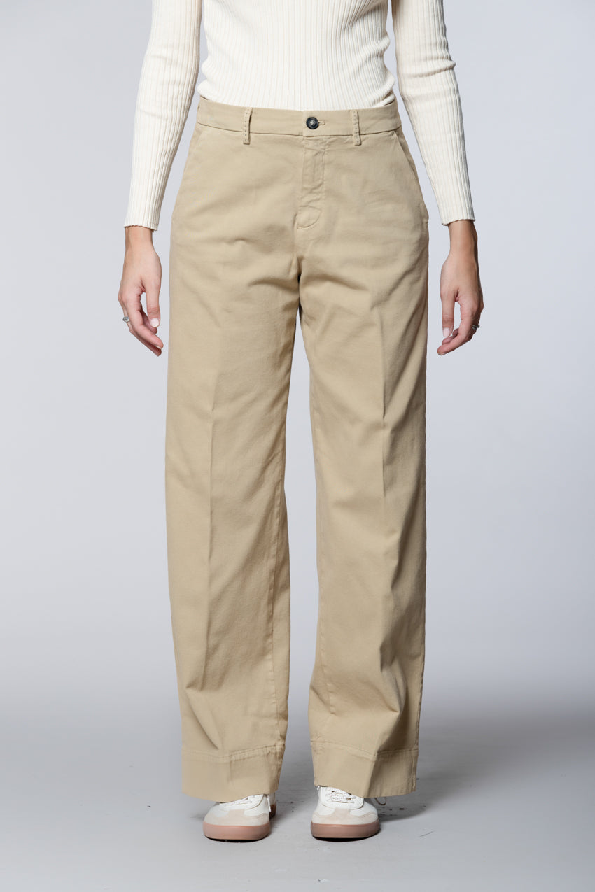 New York Studio Damen-Chinohose aus Baumwoll-Woll-Mix wide leg