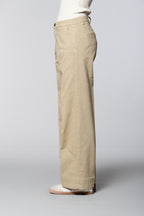 New York Studio pantalone chino donna in cotone lana wide leg
