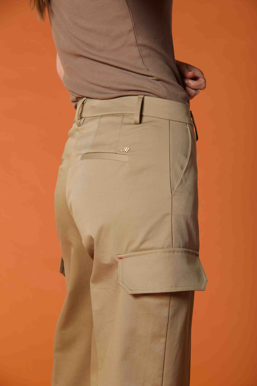 New York Studio Damen Cargo Hose aus Baumwolltwill Wide Leg