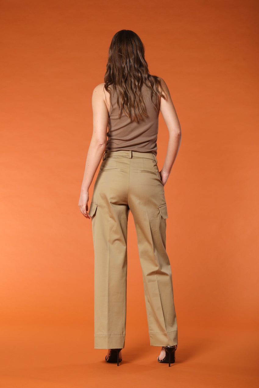 New York Studio Damen Cargo Hose aus Baumwolltwill Wide Leg