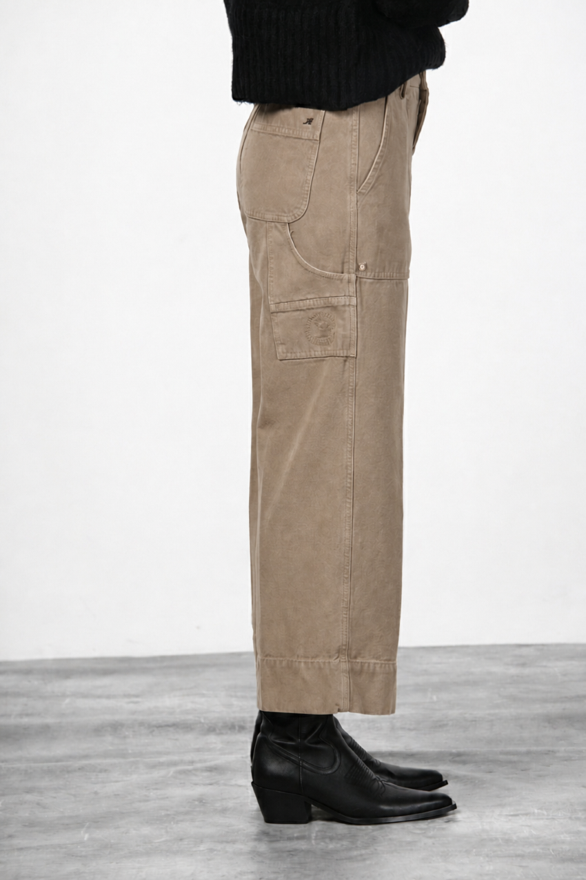 Dallas Wide Chinohose für Damen aus Canvas mit straight fit