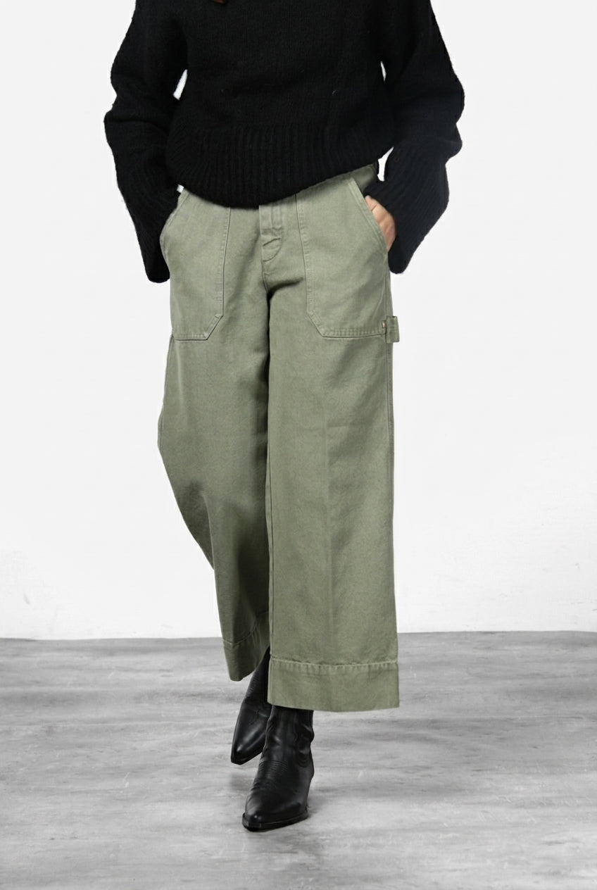 Dallas Wide Damen-Chinohose aus Canvas im Straight Fit