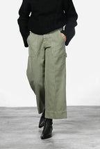 Dallas Wide Damen-Chinohose aus Canvas im Straight Fit