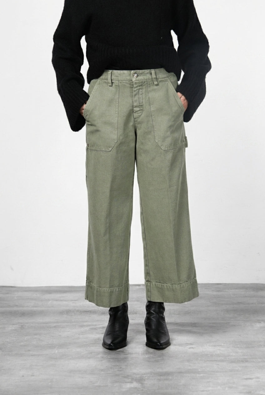 Dallas Wide Damen-Chinohose aus Canvas im Straight Fit