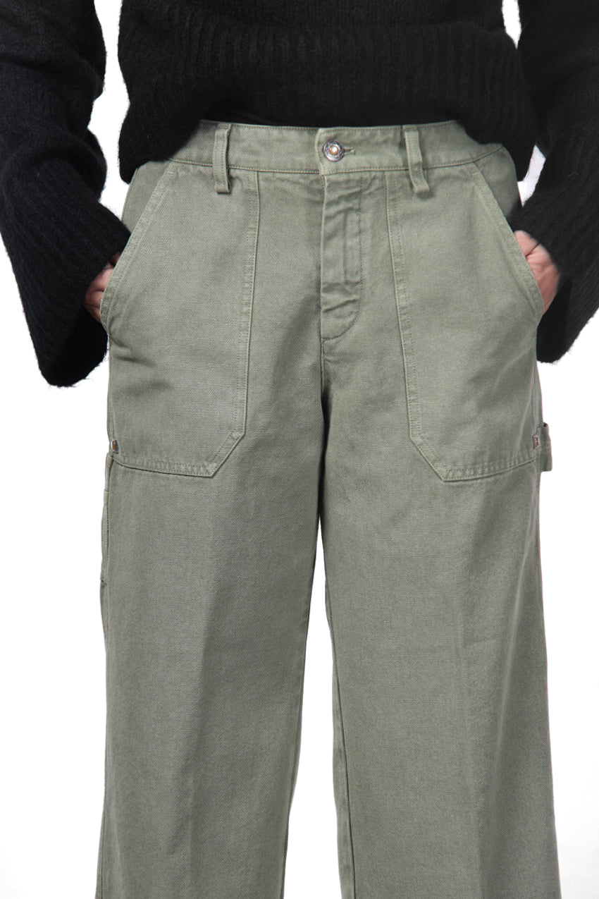 Dallas Wide Damen-Chinohose aus Canvas im Straight Fit