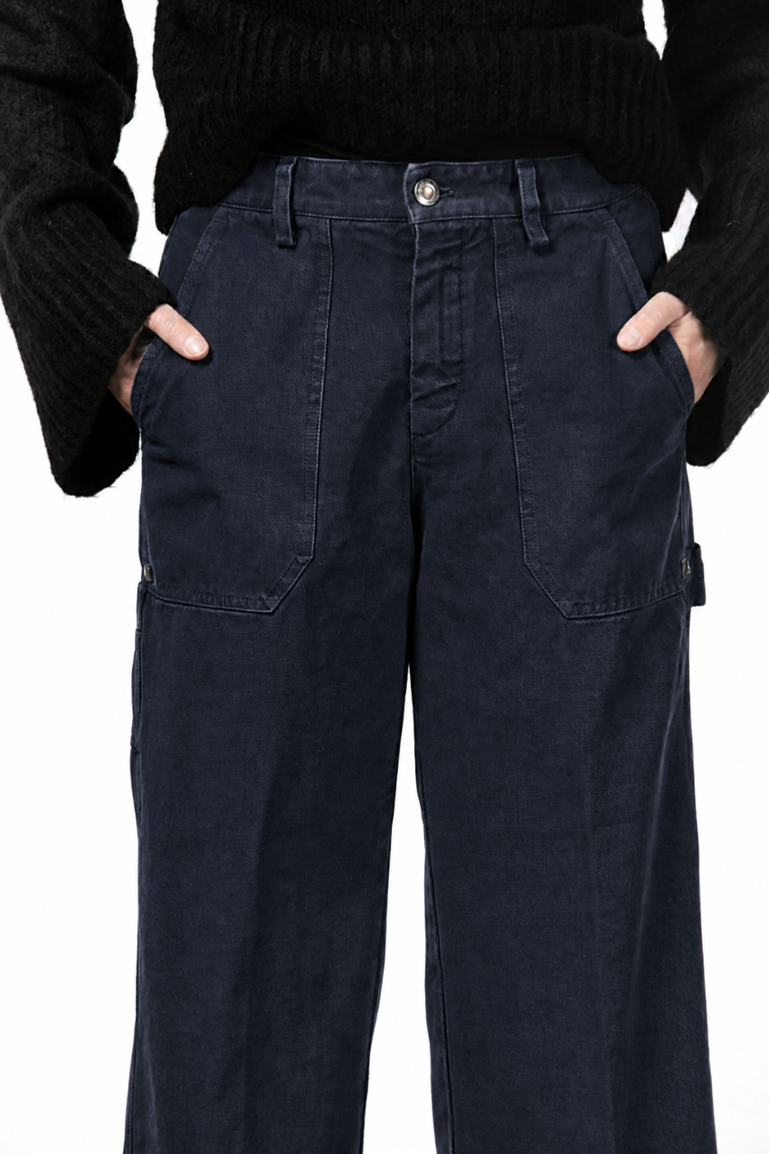 Dallas Wide Chinohose für Damen aus Canvas mit straight fit