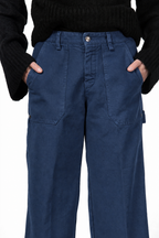 Dallas Wide pantalone chino donna in canvas straight fit