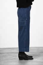 Dallas Wide pantalone chino donna in canvas straight fit