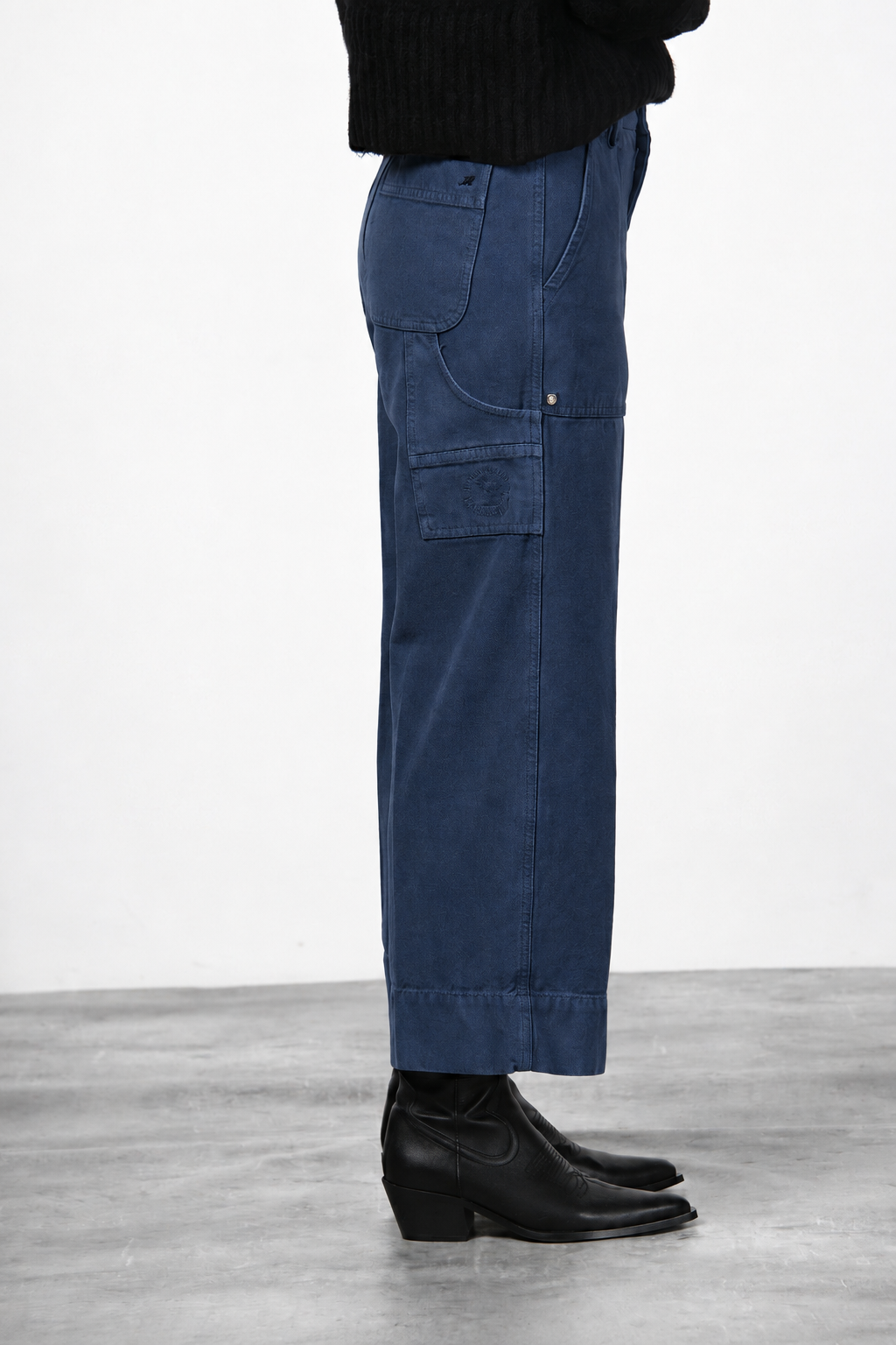 Dallas Wide pantalone chino donna in canvas straight fit