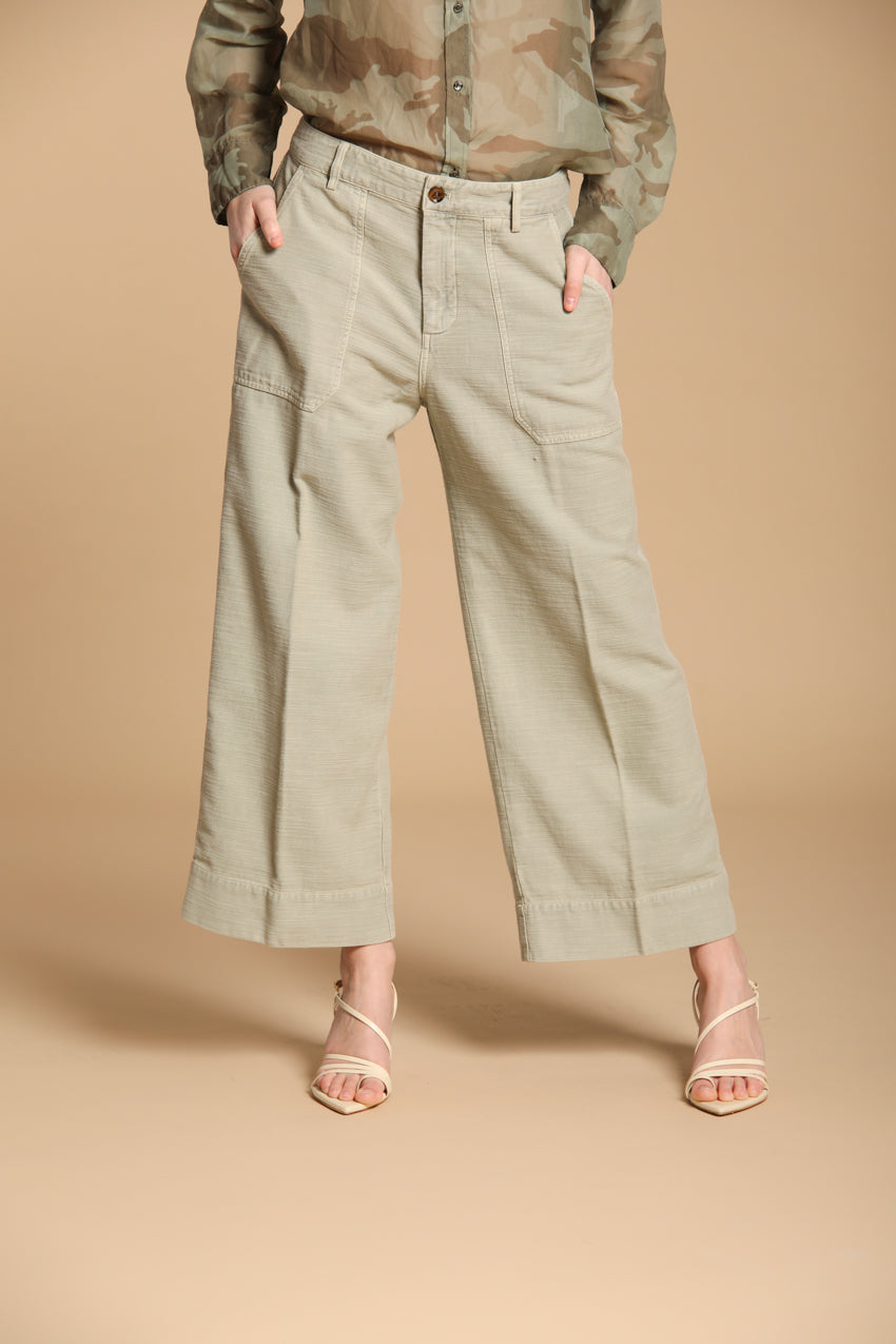 Dallas Wide pantaloni cargo donna in saten wide leg