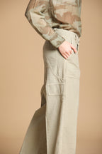 Dallas Wide pantaloni cargo donna in saten wide leg